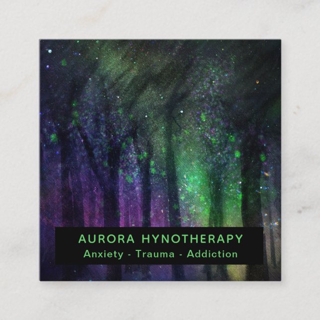 Tarjeta De Visita Cuadrada *~* Hipnoterapia Terapia consejera de Hipnosis (Anverso)