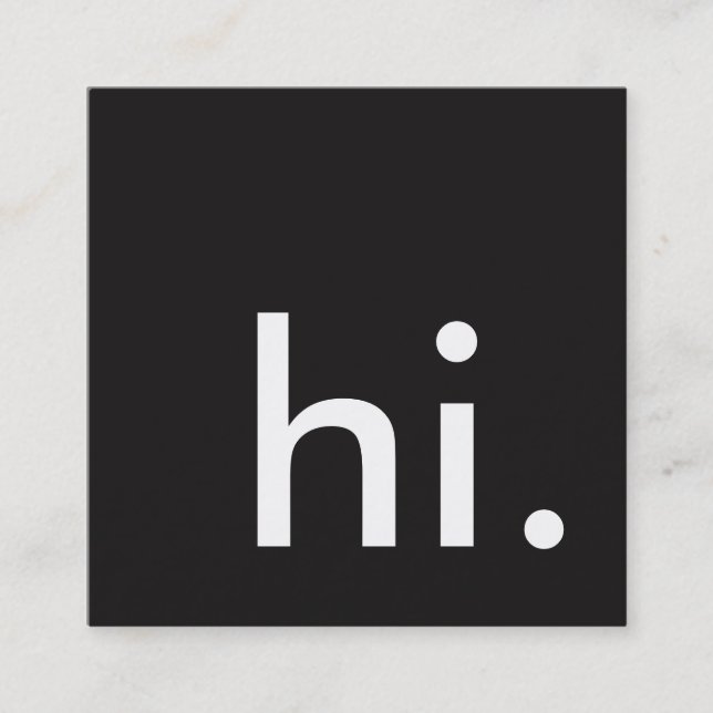 Tarjeta De Visita Cuadrada hola cuadrado (Anverso)