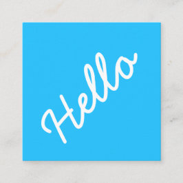 Tarjeta De Visita Cuadrada Hola - Cuadrado - Azul cielo