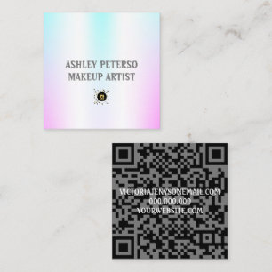 Tarjeta De Visita Cuadrada Holographic Square Business C