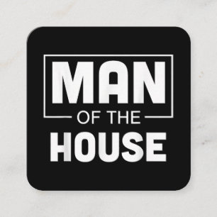 Tarjeta De Visita Cuadrada Hombre De La Casa