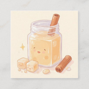 Tarjeta De Visita Cuadrada Horchata