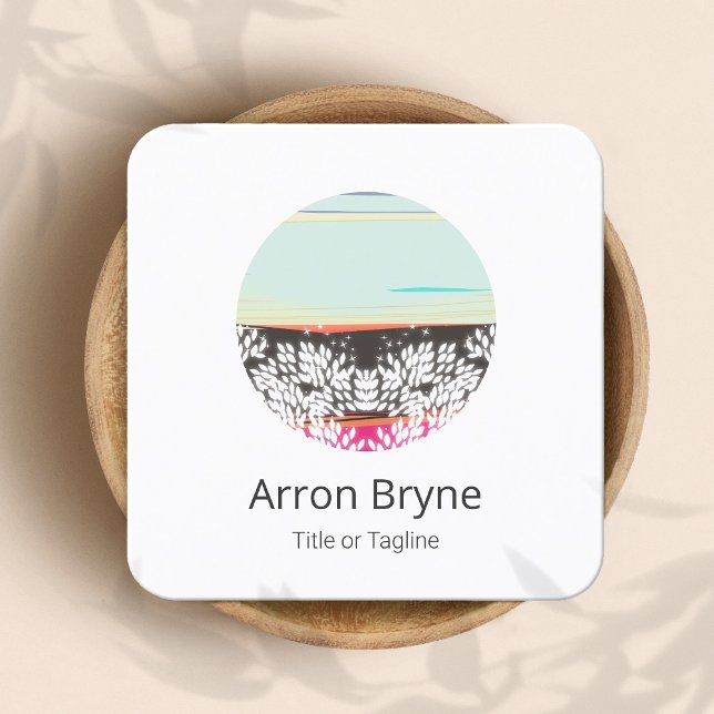 Tarjeta De Visita Cuadrada Horizonte terapéutico de salud y bienestar (Subido por el creador)