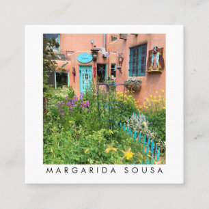 Tarjeta De Visita Cuadrada Hospitalidad de turismo fotográfico en Taos Adobe