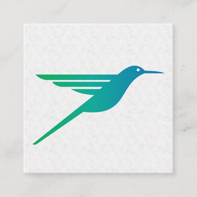 Tarjeta De Visita Cuadrada Hummingbird (Anverso)
