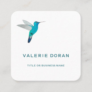 Tarjeta De Visita Cuadrada Hummingbird  Business Card