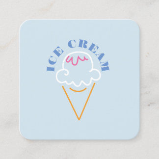 Tarjeta De Visita Cuadrada Ice cream business card