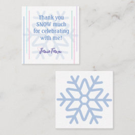 Tarjeta De Visita Cuadrada Ice Princesa 4º Día Fiesta Favor Insertar