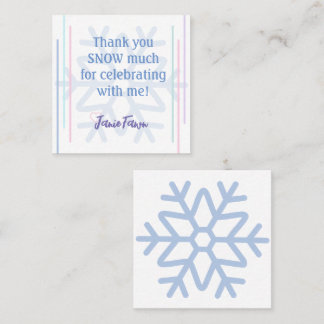 Tarjeta De Visita Cuadrada Ice Princesa 4º Día Fiesta Favor Insertar