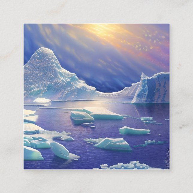 Tarjeta De Visita Cuadrada Iceberg (Anverso)