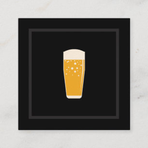 Tarjeta De Visita Cuadrada Icono de la cerveza negra sucia