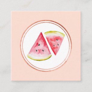 Tarjeta De Visita Cuadrada Icono de planificador de eventos Rose Gold y Pink 
