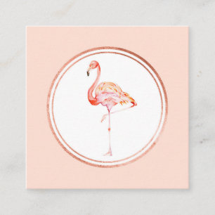 Tarjeta De Visita Cuadrada Icono de planificador de eventos Rose Gold y Pink 