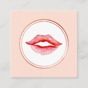 Tarjeta De Visita Cuadrada Icono de redes sociales de artista de maquillaje d