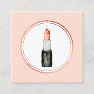 Tarjeta De Visita Cuadrada Icono de redes sociales de artista de maquillaje d
