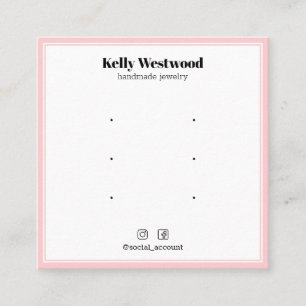 TARJETA DE VISITA CUADRADA ICONO SOCIAL DE LOGOTIPO DE LA VISUALIZACIÓN DE LA
