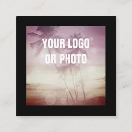 Tarjeta De Visita Cuadrada Iconos de Internet del logo fotográfico