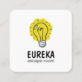 Tarjeta De Visita Cuadrada Idea de la bombilla