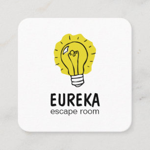 Tarjeta De Visita Cuadrada Idea de la bombilla
