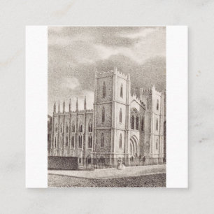 Tarjeta De Visita Cuadrada Iglesia cristiana medieval
