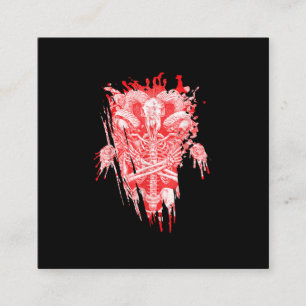 Tarjeta De Visita Cuadrada Iglesia De Satanás Regalo Todo Salto De Cabra Sata