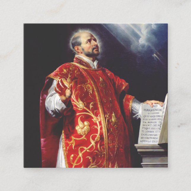 Tarjeta De Visita Cuadrada Ignacio de Loyola (Anverso)
