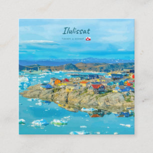 Tarjeta De Visita Cuadrada Ilulissat, Groenlandia - Ciudad de los Icebergs