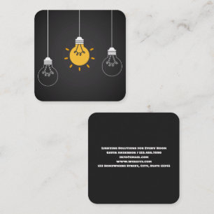 Tarjeta De Visita Cuadrada Iluminación