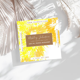 Tarjeta De Visita Cuadrada Iluminación moderna de tinte colorante vibrante