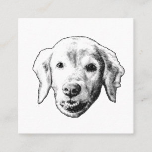 Tarjeta De Visita Cuadrada Impresión Amigable de Cachorro