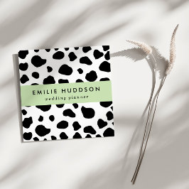 Tarjeta De Visita Cuadrada Impresión de vaca, Patrón De Vaca, Cuadros De Vaca