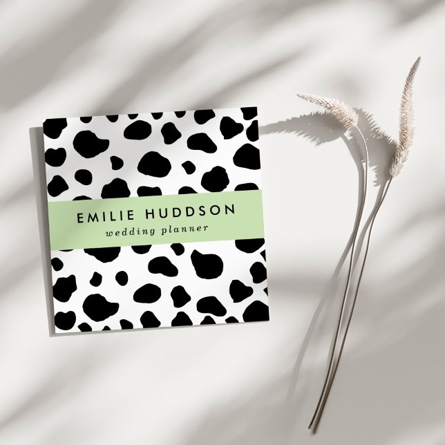 Tarjeta De Visita Cuadrada Impresión de vaca, Patrón De Vaca, Cuadros De Vaca (Subido por el creador)