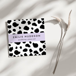 Tarjeta De Visita Cuadrada Impresión de vaca, Patrón De Vaca, Cuadros De Vaca