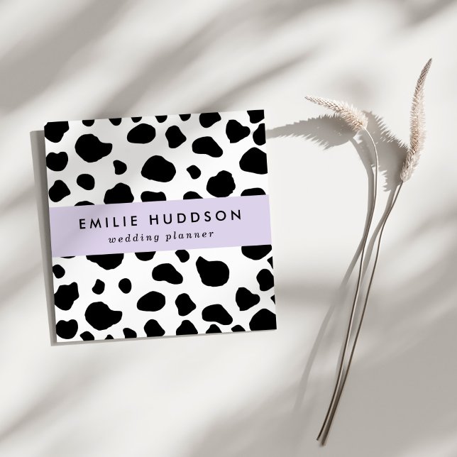 Tarjeta De Visita Cuadrada Impresión de vaca, Patrón De Vaca, Cuadros De Vaca (Subido por el creador)