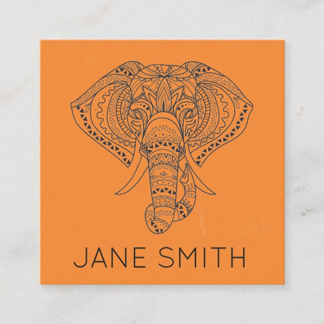 Tarjeta De Visita Cuadrada Industria creativa elegante moderna del diseño del (Anverso)