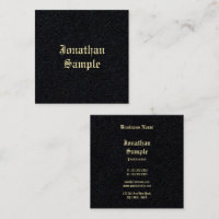Inglés antiguo Texto Premium Negro Oro Clásico