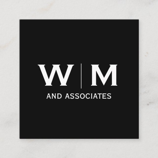 Tarjeta De Visita Cuadrada Inicial | Ejecutivo (Anverso)