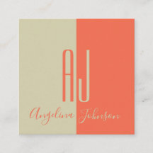 Iniciales gigantes de dos tonos Minimalistas de co