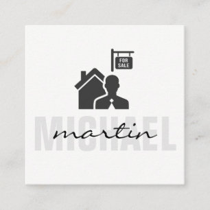 Tarjeta De Visita Cuadrada Inmobiliaria
