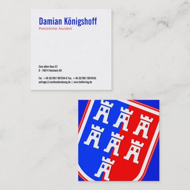 Tarjeta De Visita Cuadrada Inspiración en Transilvania (Anverso / Reverso)