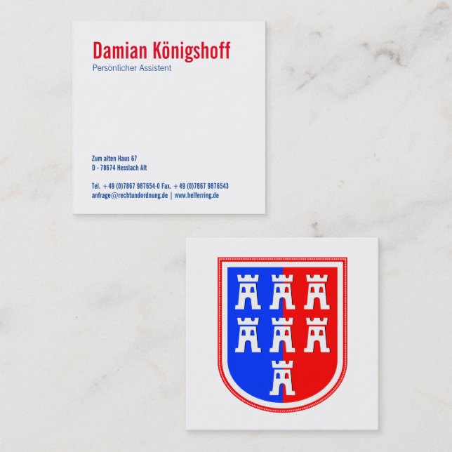 Tarjeta De Visita Cuadrada Inspiración en Transilvania (Anverso / Reverso)