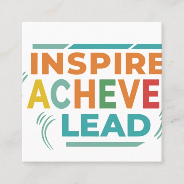 Tarjeta De Visita Cuadrada Inspirador (Anverso)