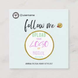Tarjeta De Visita Cuadrada *~* INSTAGRAM LOGO Emoji QR código medios sociales