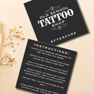 Tarjeta De Visita Cuadrada Instrucciones mínimas negritas de los artistas del