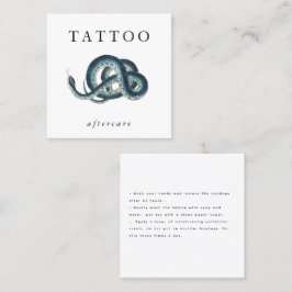 Tarjeta De Visita Cuadrada Instrucciones para el cuidado posterior del tatuaj
