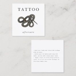 Tarjeta De Visita Cuadrada Instrucciones para el cuidado posterior del tatuaj