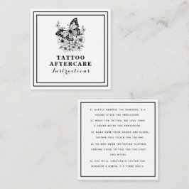 Tarjeta De Visita Cuadrada Instrucciones para el cuidado posterior del tatuaj