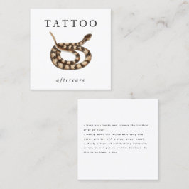 Tarjeta De Visita Cuadrada Instrucciones para el cuidado posterior del tatuaj