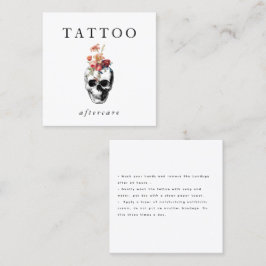 Tarjeta De Visita Cuadrada Instrucciones para el cuidado posterior del tatuaj