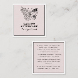 Tarjeta De Visita Cuadrada Instrucciones para el cuidado posterior del tatuaj